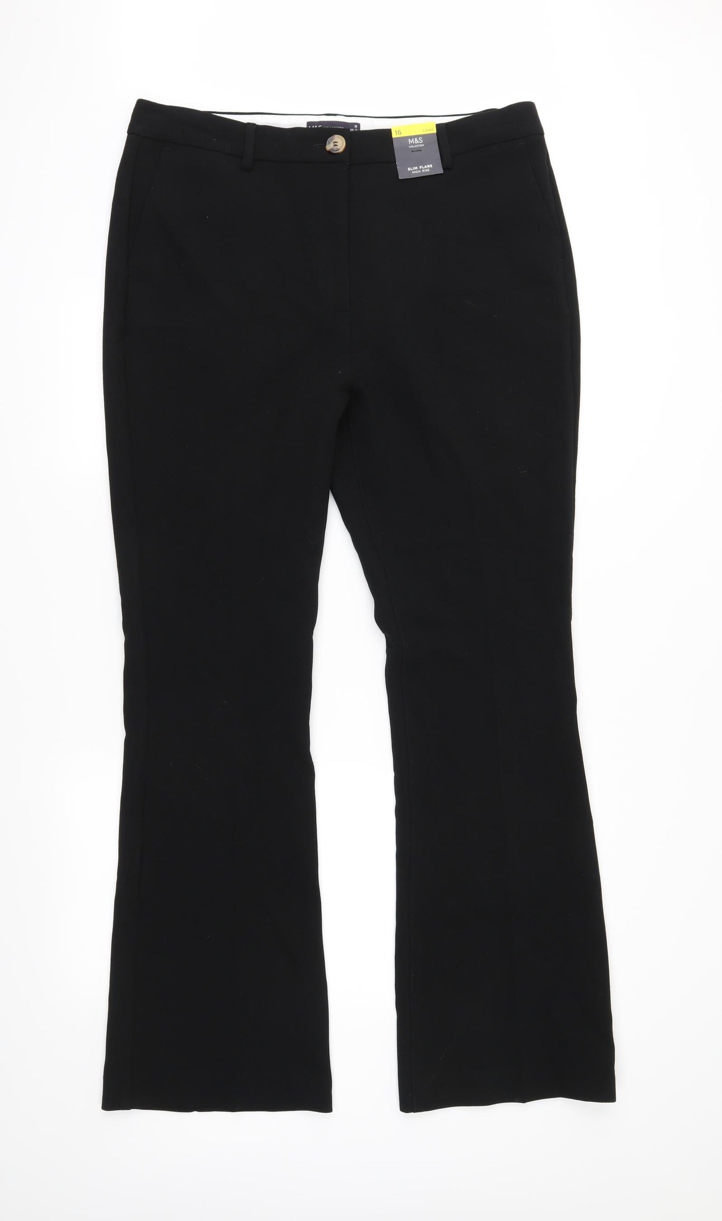 M&S Womens Black   Trousers  Size 16 L31 in