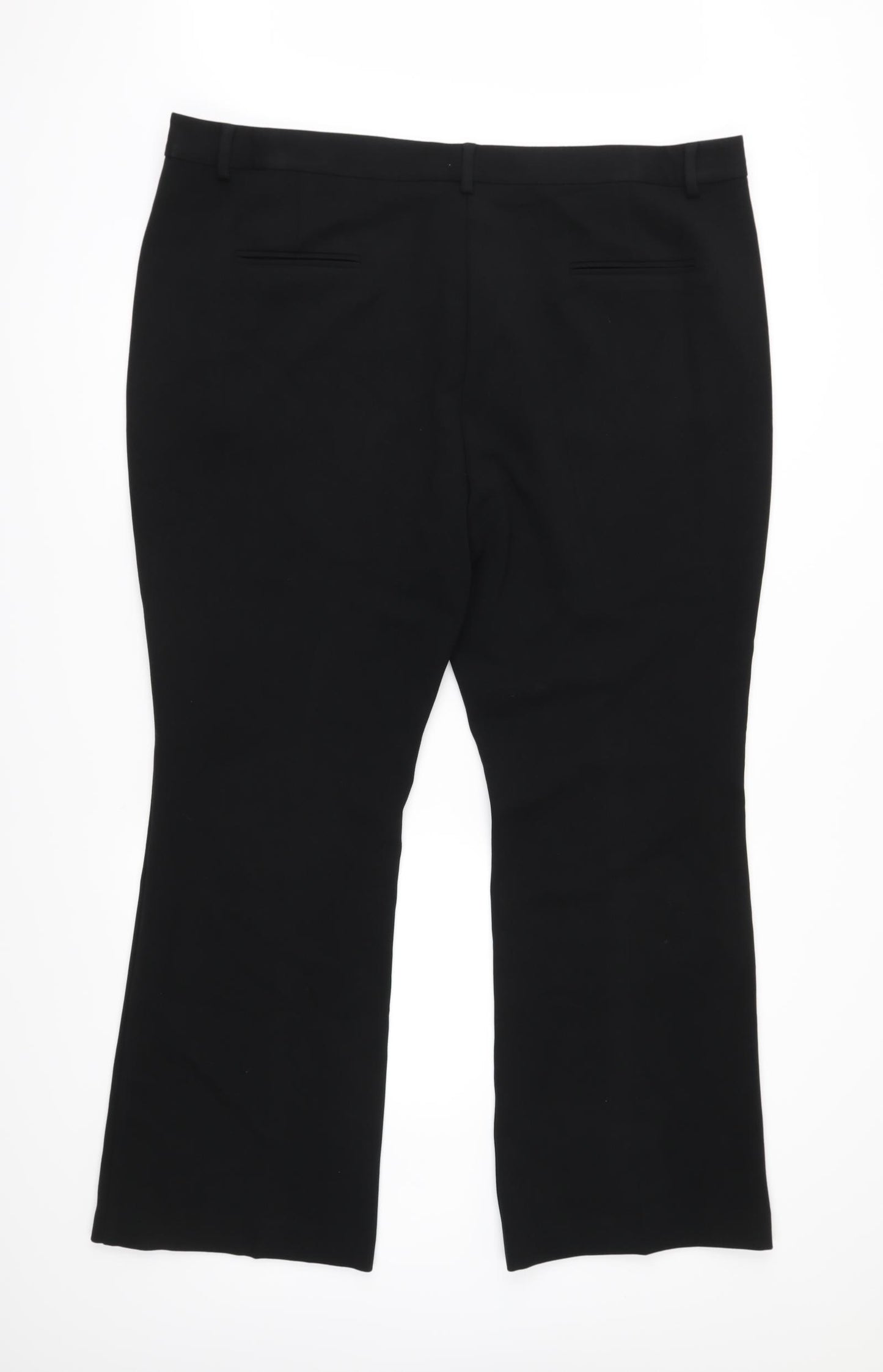 M&S Womens Black   Trousers  Size 22 L30 in