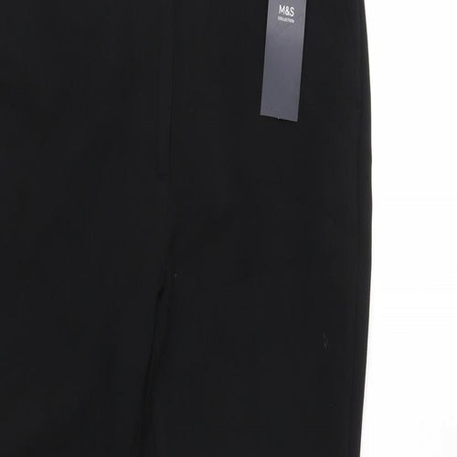 M&S Womens Black   Trousers  Size 10 L30 in