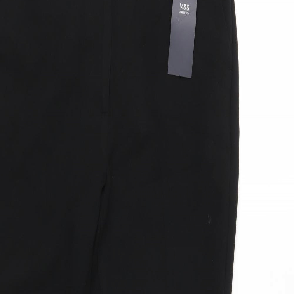 M&S Womens Black   Trousers  Size 10 L30 in