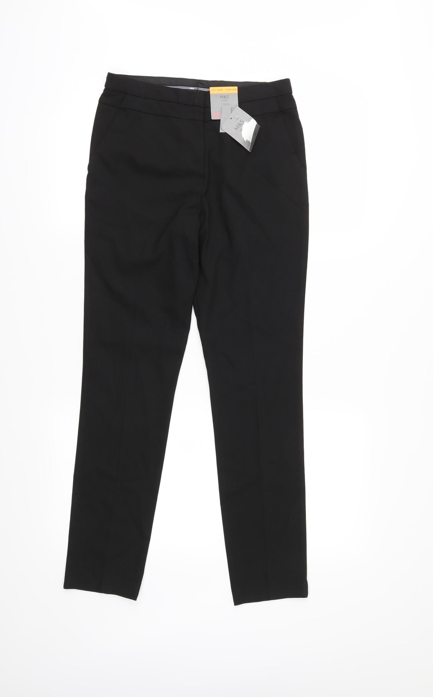 M&S Girls Black   Dress Pants Trousers Size 10-11 Years