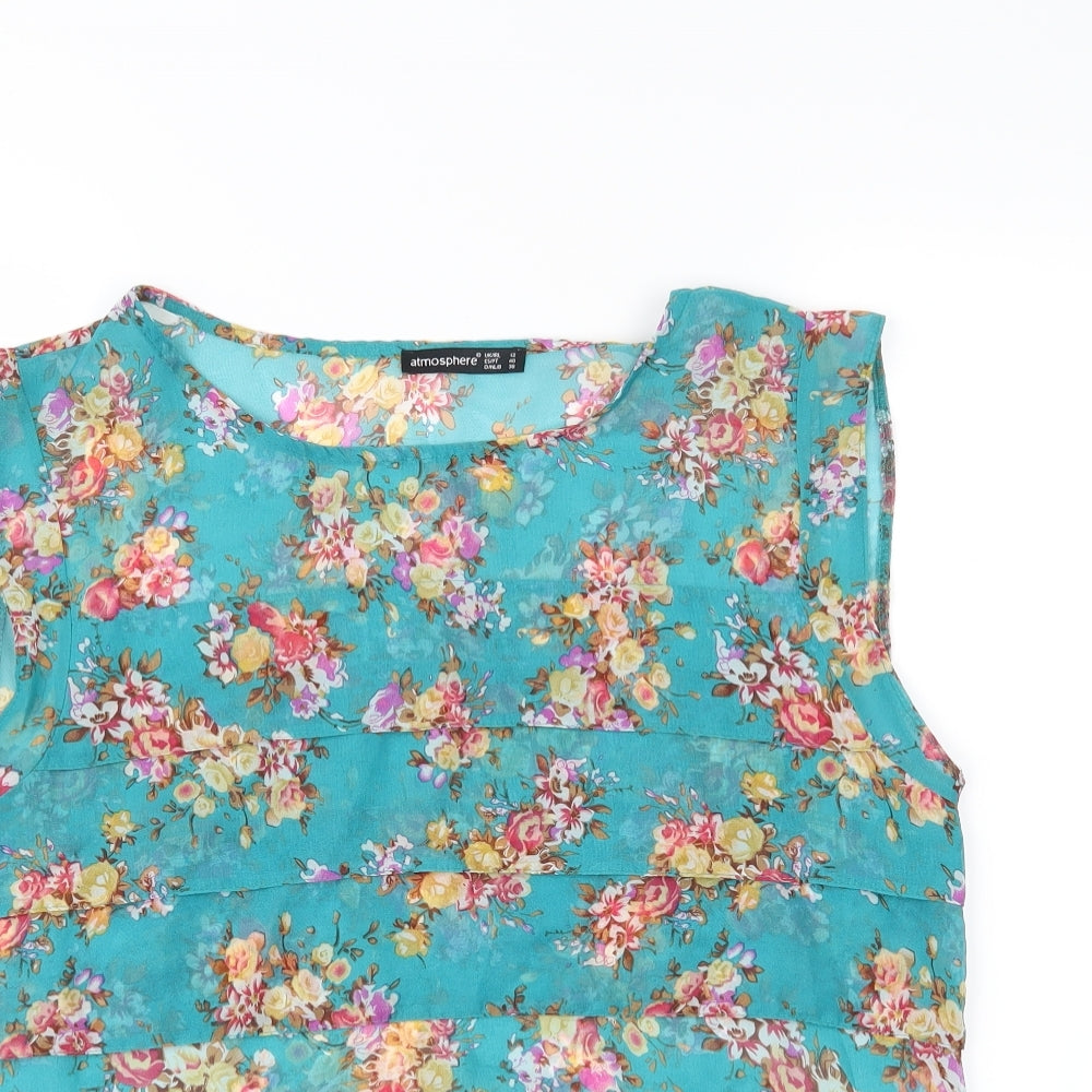 Atmosphere Womens Green Floral  Camisole Blouse Size 12