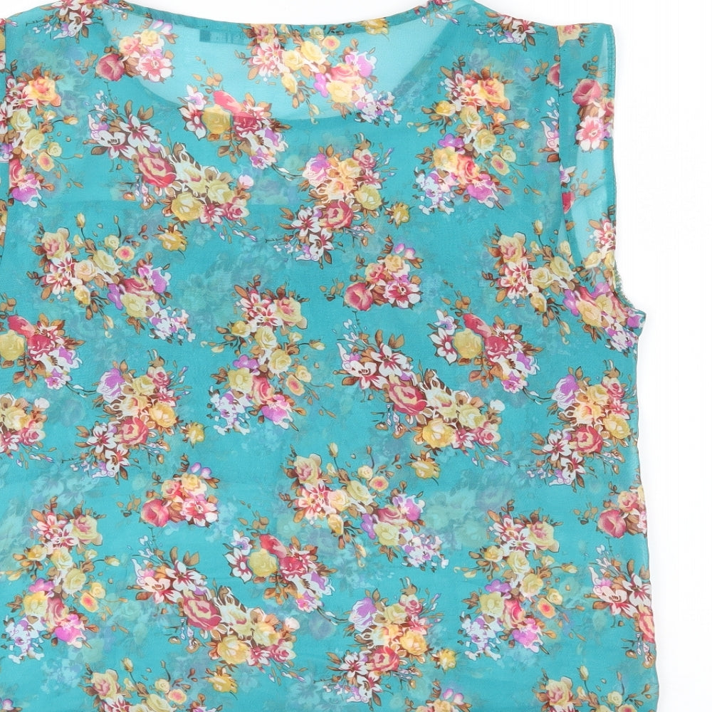 Atmosphere Womens Green Floral  Camisole Blouse Size 12