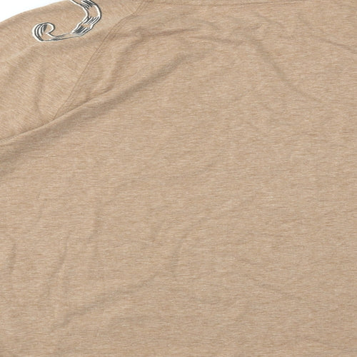 M&S Womens Beige   Basic T-Shirt Size 14