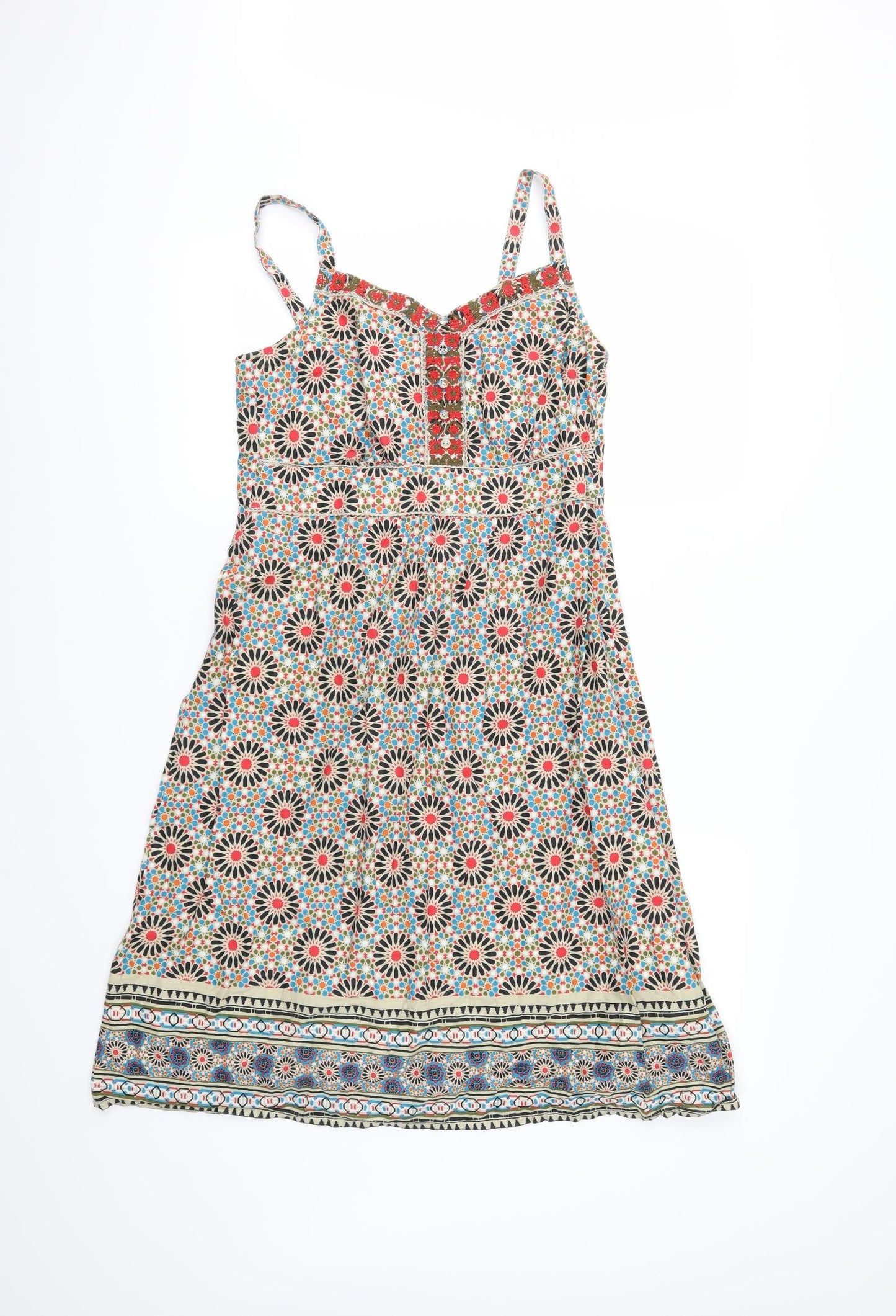 TU Womens Beige Floral  A-Line  Size 10