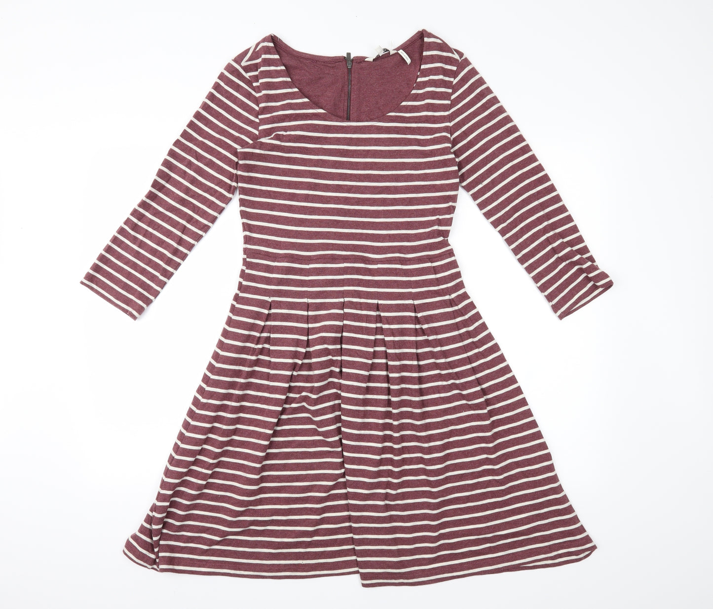 Fat Face Womens Purple Striped  Fit & Flare  Size 8