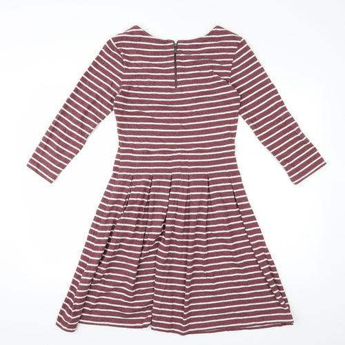 Fat Face Womens Purple Striped  Fit & Flare  Size 8