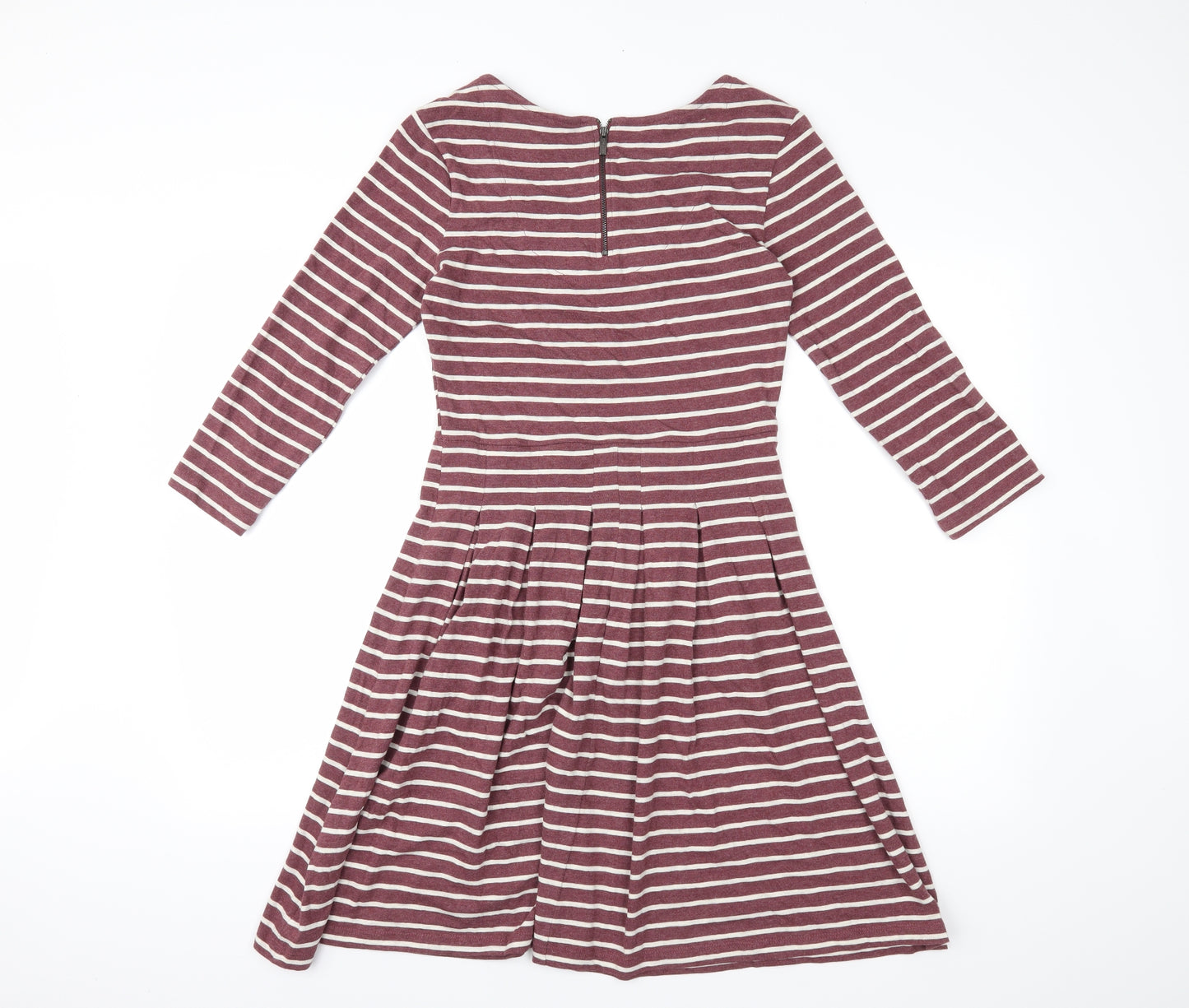 Fat Face Womens Purple Striped  Fit & Flare  Size 8