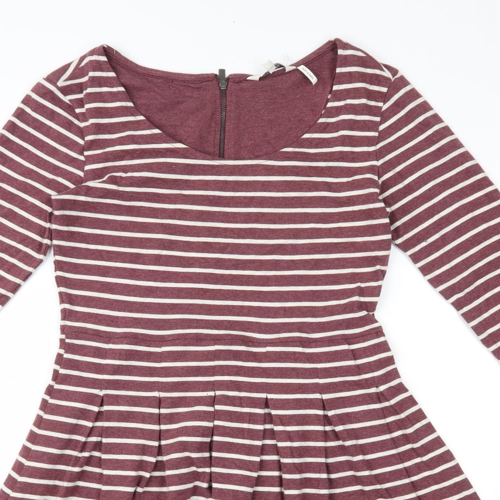 Fat Face Womens Purple Striped  Fit & Flare  Size 8