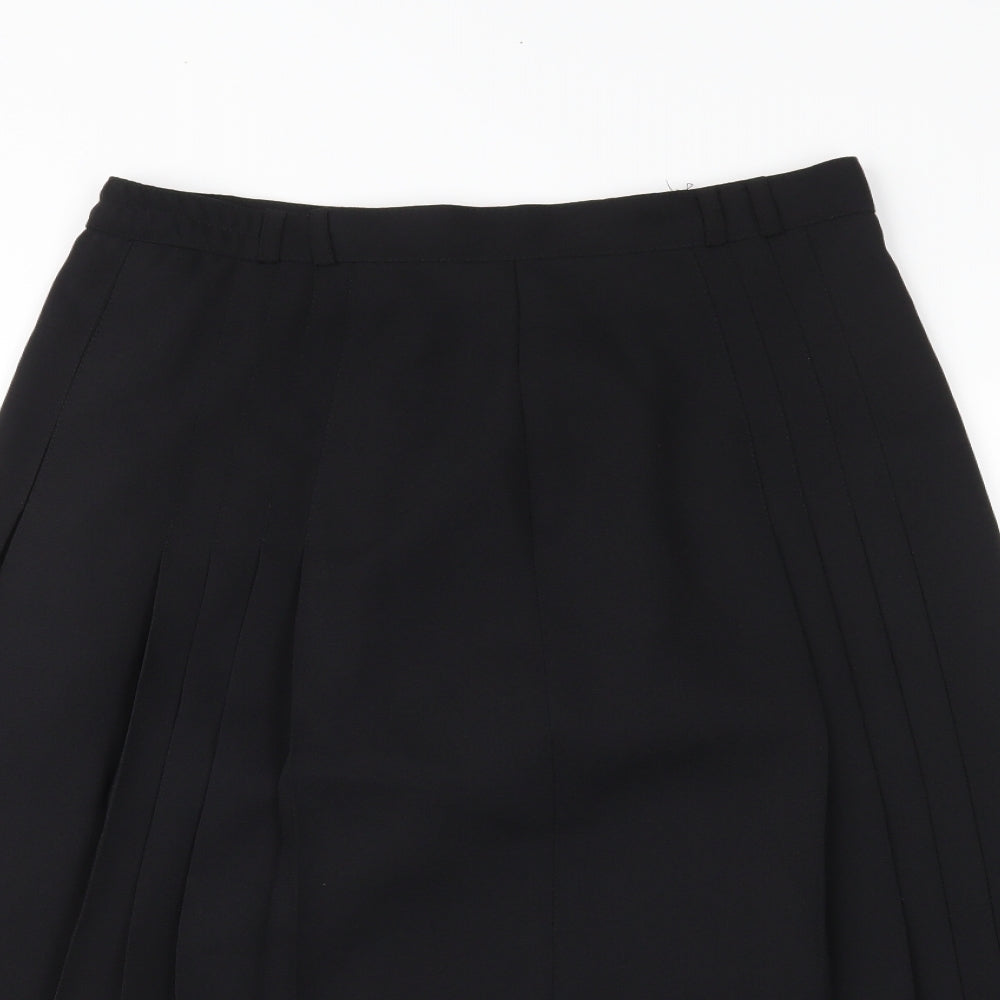 Constance Wood Womens Black   Pleated Skirt Size 16