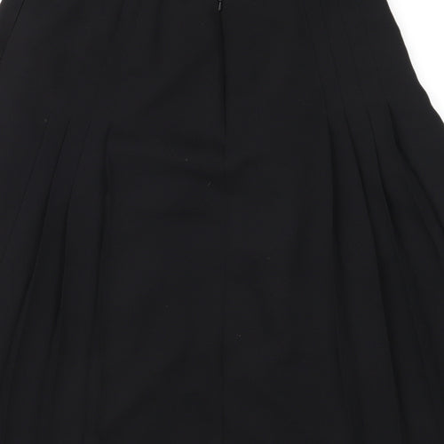Constance Wood Womens Black   Pleated Skirt Size 16