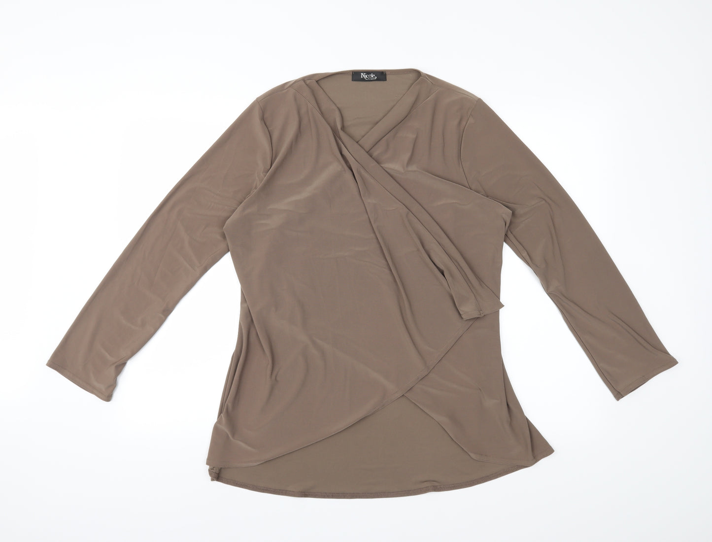 Nicole Collection Womens Brown   Cardigan Jumper Size L