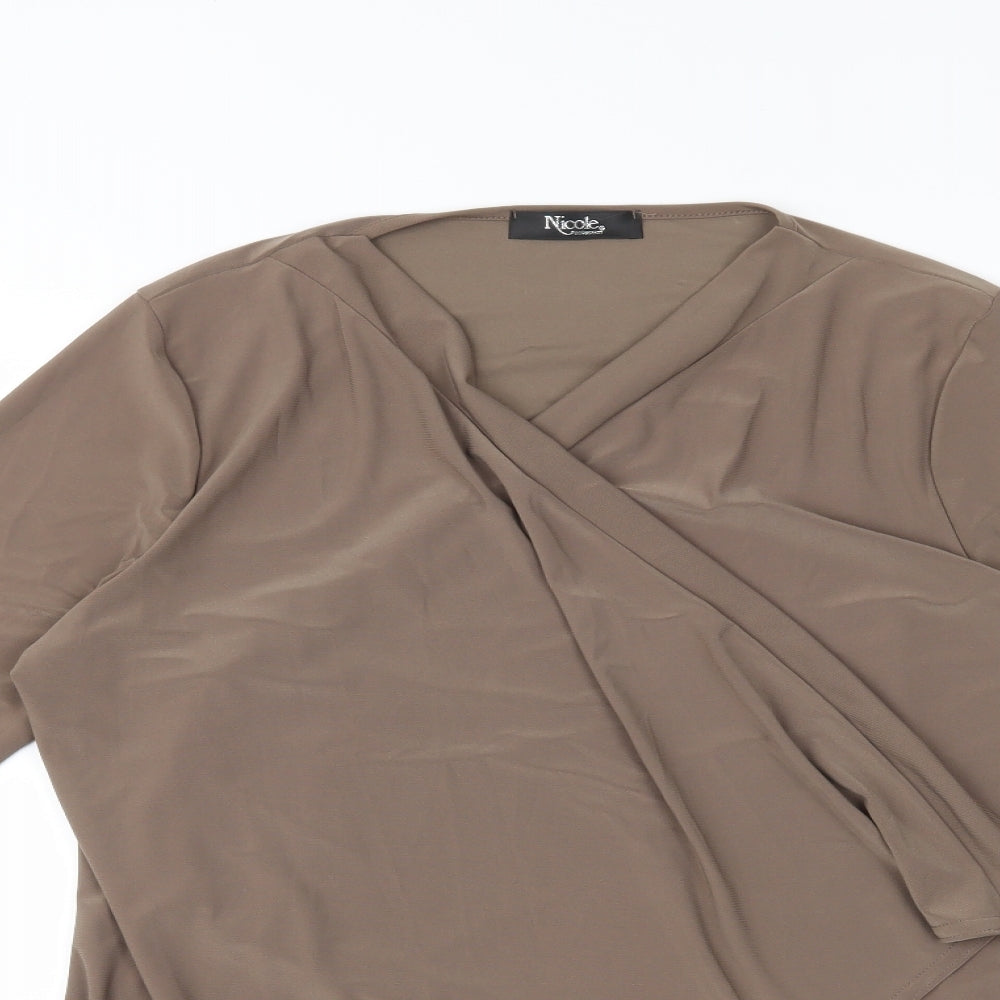 Nicole Collection Womens Brown   Cardigan Jumper Size L