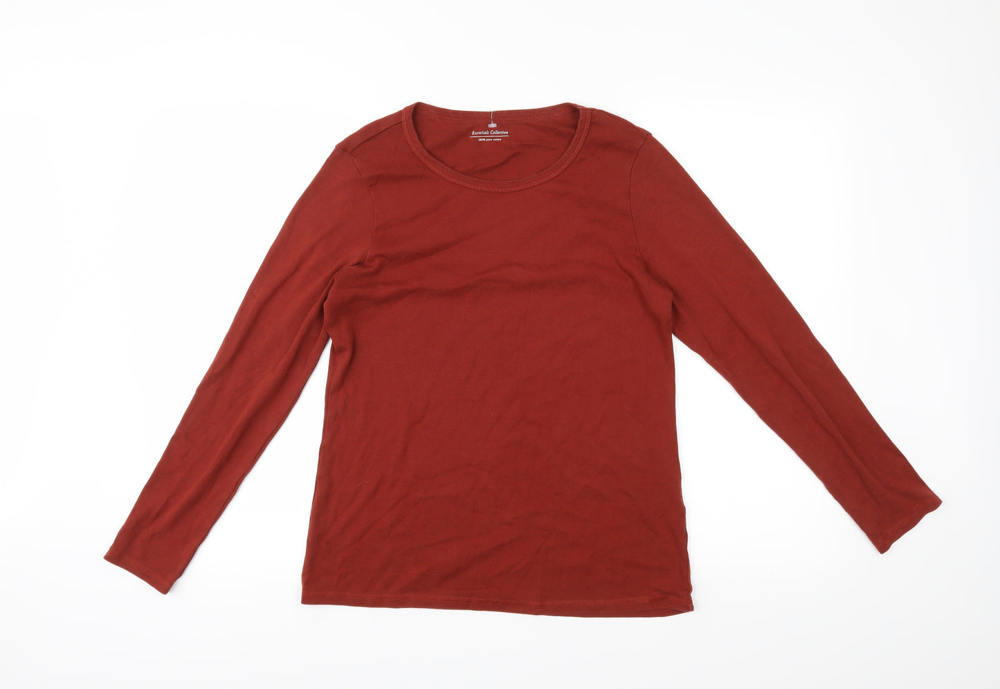 M&S Womens Orange   Basic T-Shirt Size 16