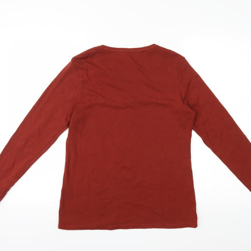 M&S Womens Orange   Basic T-Shirt Size 16