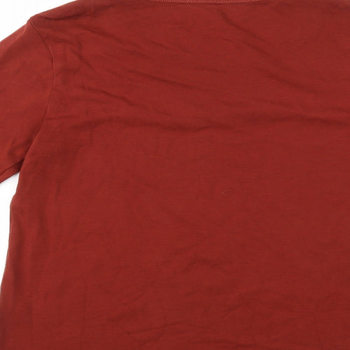 M&S Womens Orange   Basic T-Shirt Size 16