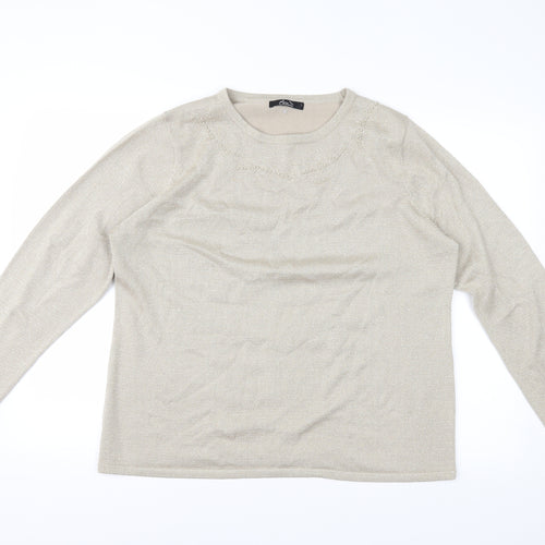 BM Womens Gold   Pullover Jumper Size L