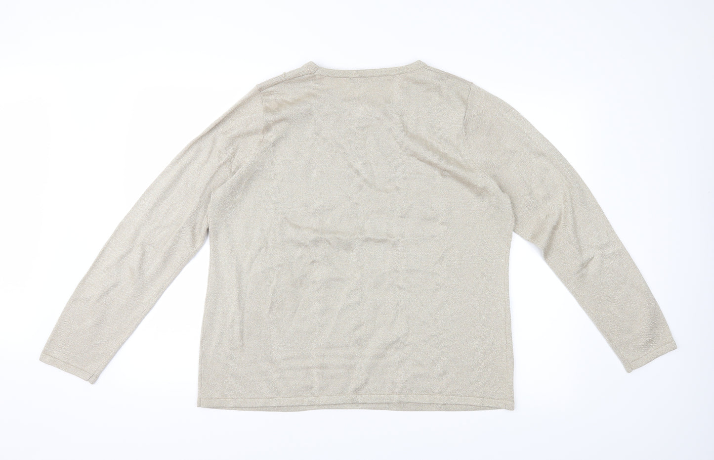 BM Womens Gold   Pullover Jumper Size L
