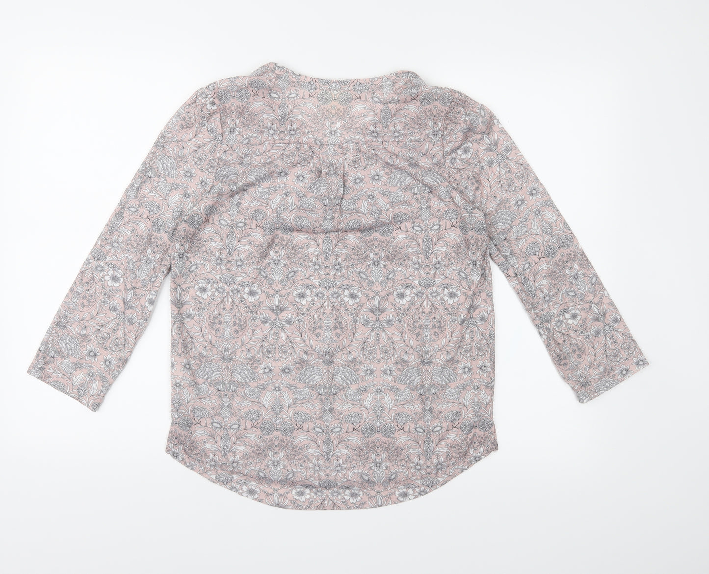 H&M Womens Pink Floral  Basic Blouse Size XS