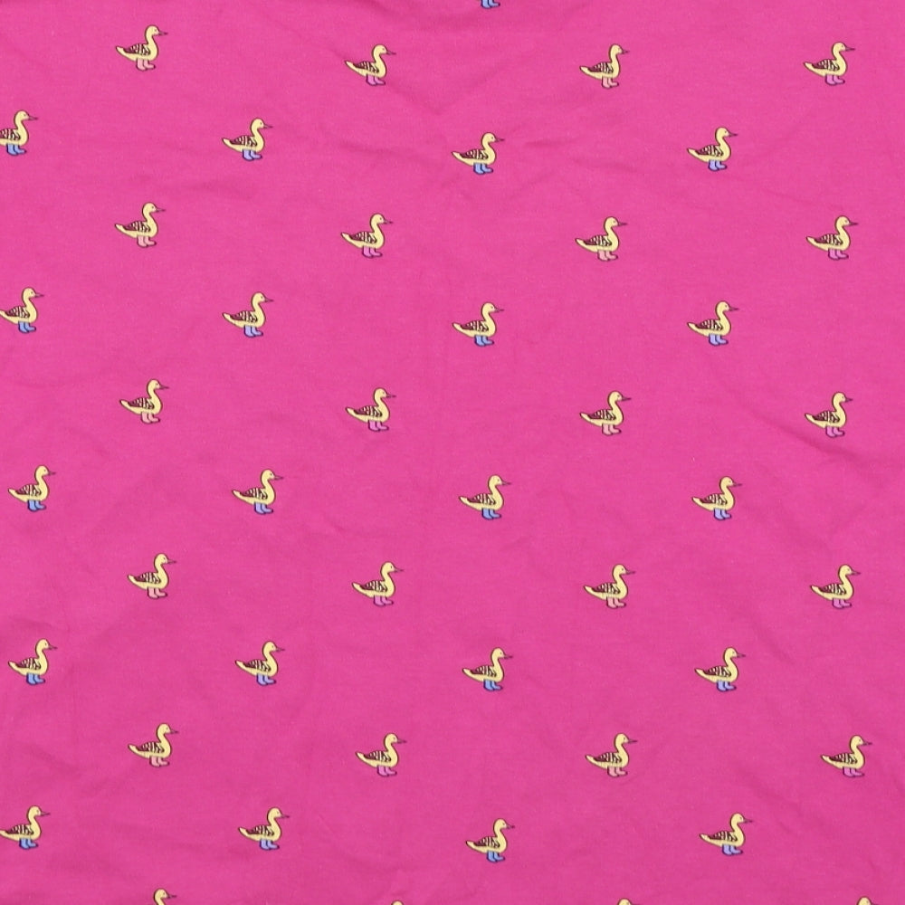 Cotton Traders Womens Pink Animal Print  Basic T-Shirt Size L  - ducks