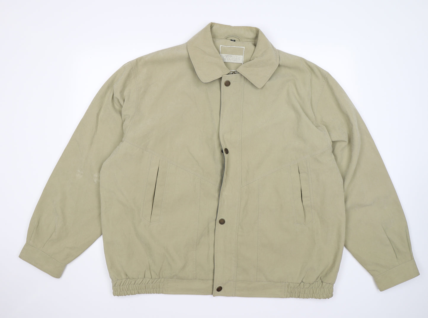 Saxon Mens Green  Velvet Jacket  Size 3XL  - olive