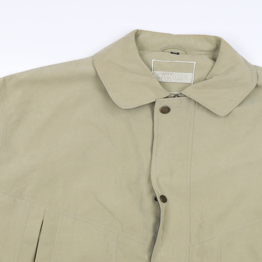 Saxon Mens Green  Velvet Jacket  Size 3XL  - olive