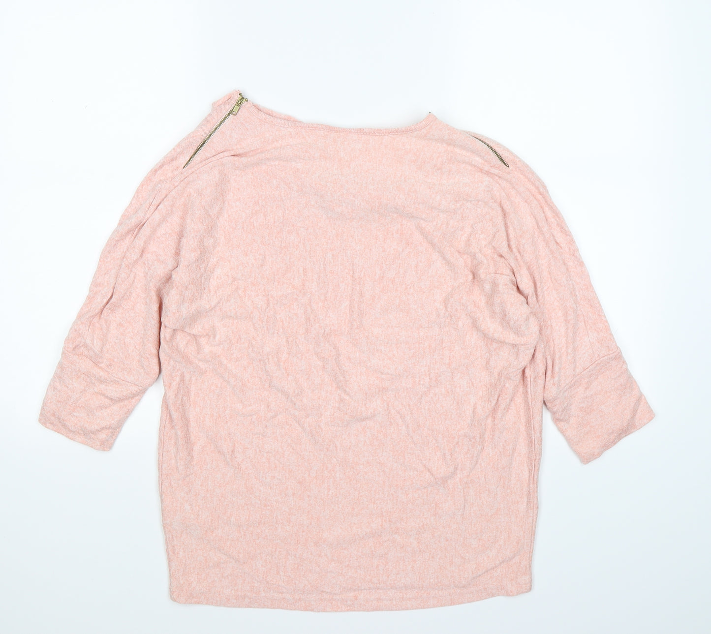 fransa Womens Pink  Knit Pullover Jumper Size S