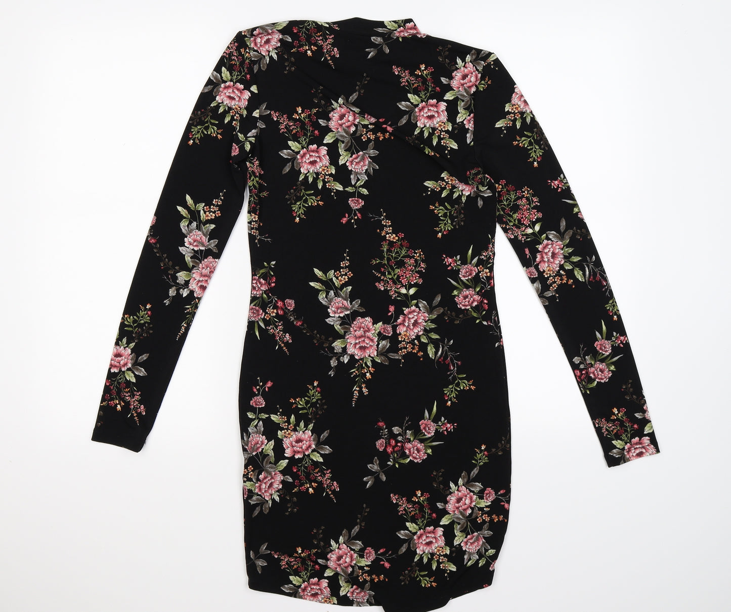 FOREVER 21 Womens Black Floral Knit Bodycon  Size S