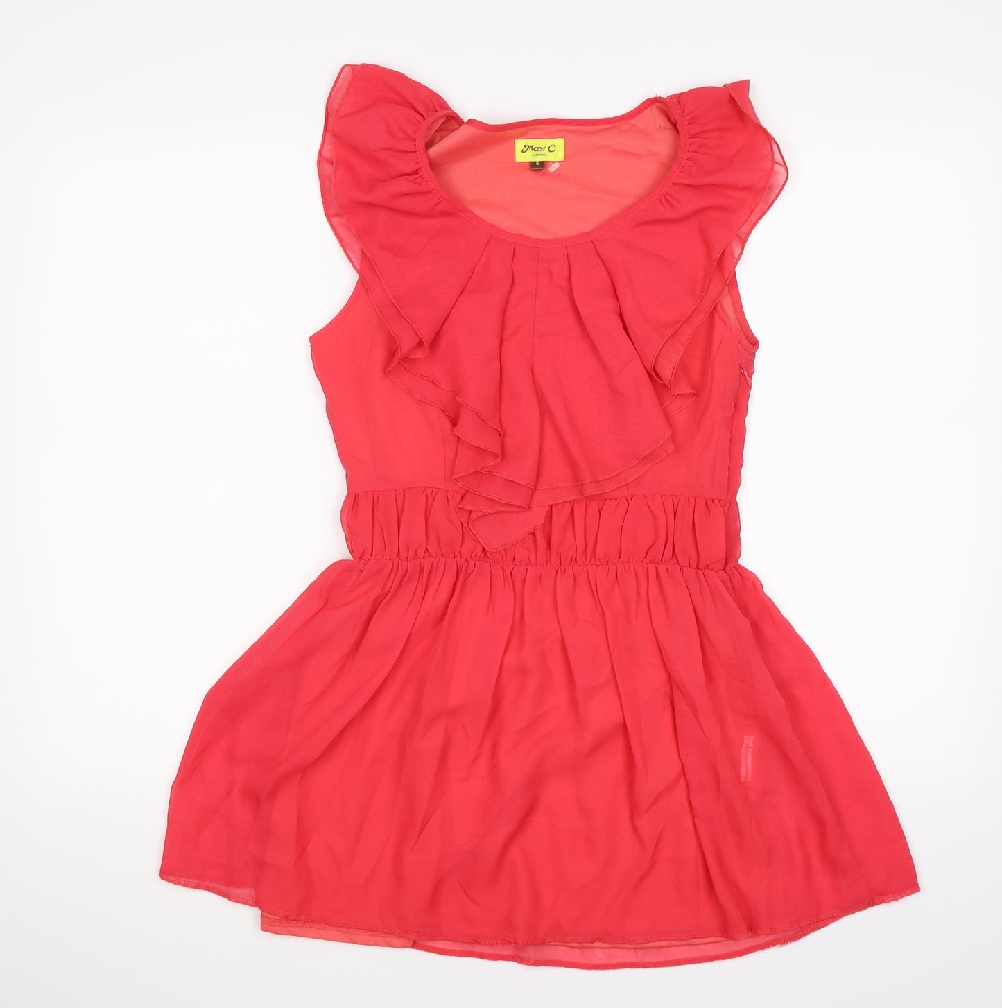 Max C Womens Red  Chiffon Skater Dress  Size 8