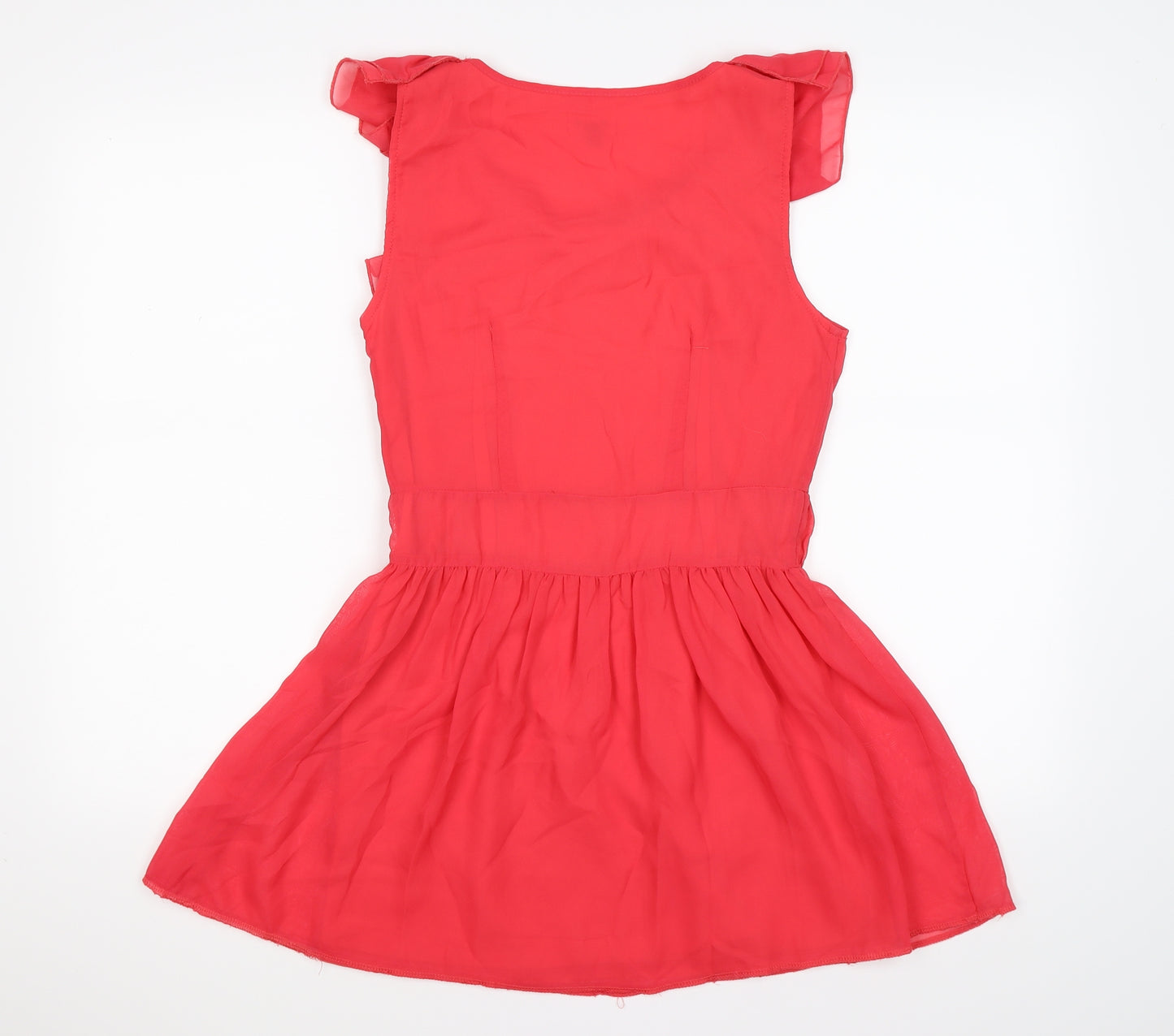 Max C Womens Red  Chiffon Skater Dress  Size 8