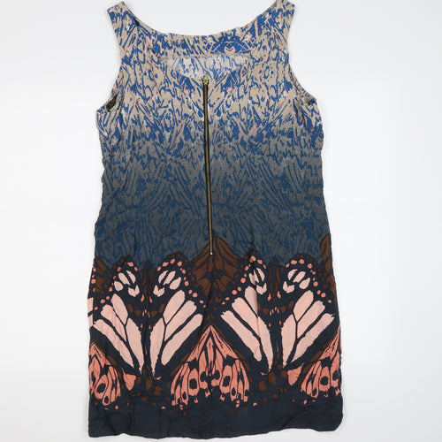 dunnes Womens Multicoloured Floral Chiffon Shift  Size 16  - butteflies