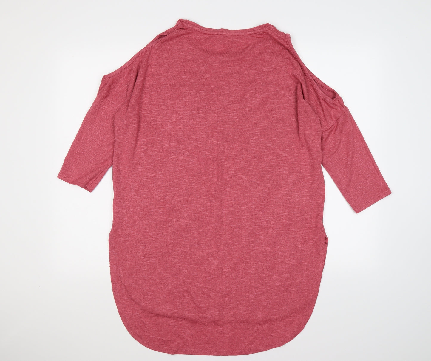 Papaya Womens Pink  Knit Pullover Jumper Size S  - cold shoudlers