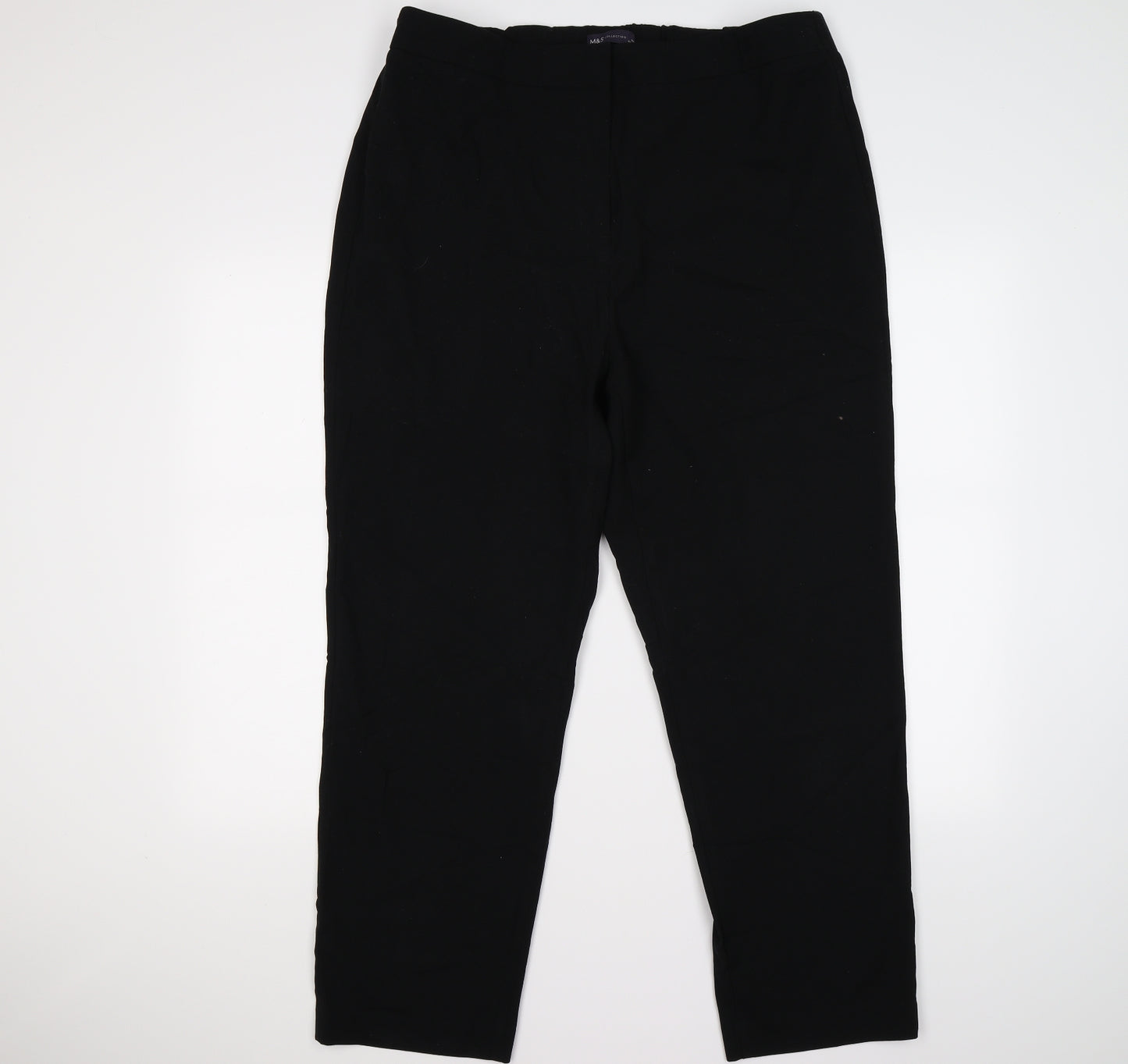 Marks and Spencer Womens Black   Trousers  Size 18 L26 in - work office
