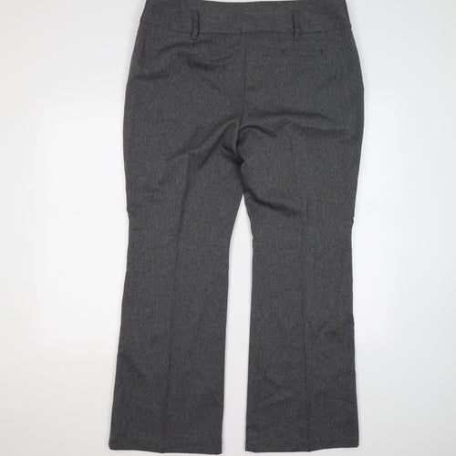 TU Womens Grey Herringbone  Trousers  Size 16 L28 in