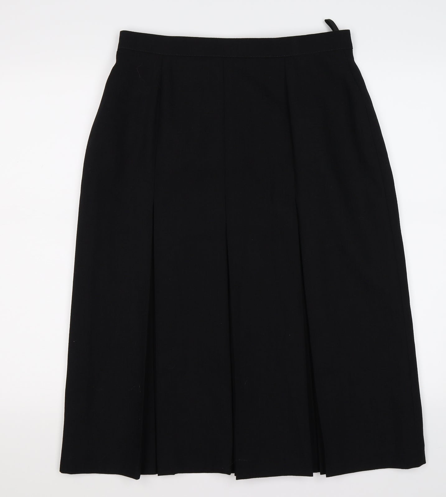 st michael Womens Black  Knit Pleated Skirt Size 16