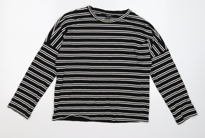 Monki Womens Black Striped Knit Pullover Jumper Size 2XS
