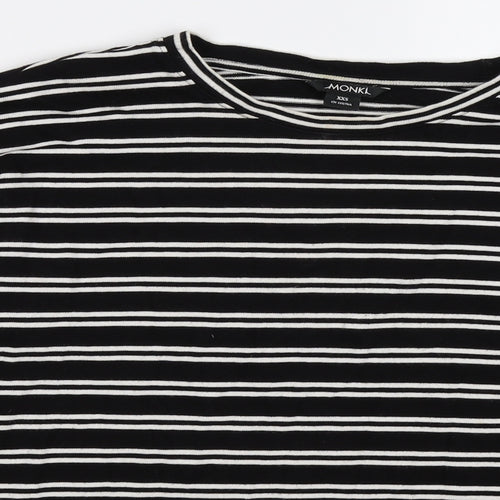 Monki Womens Black Striped Knit Pullover Jumper Size 2XS