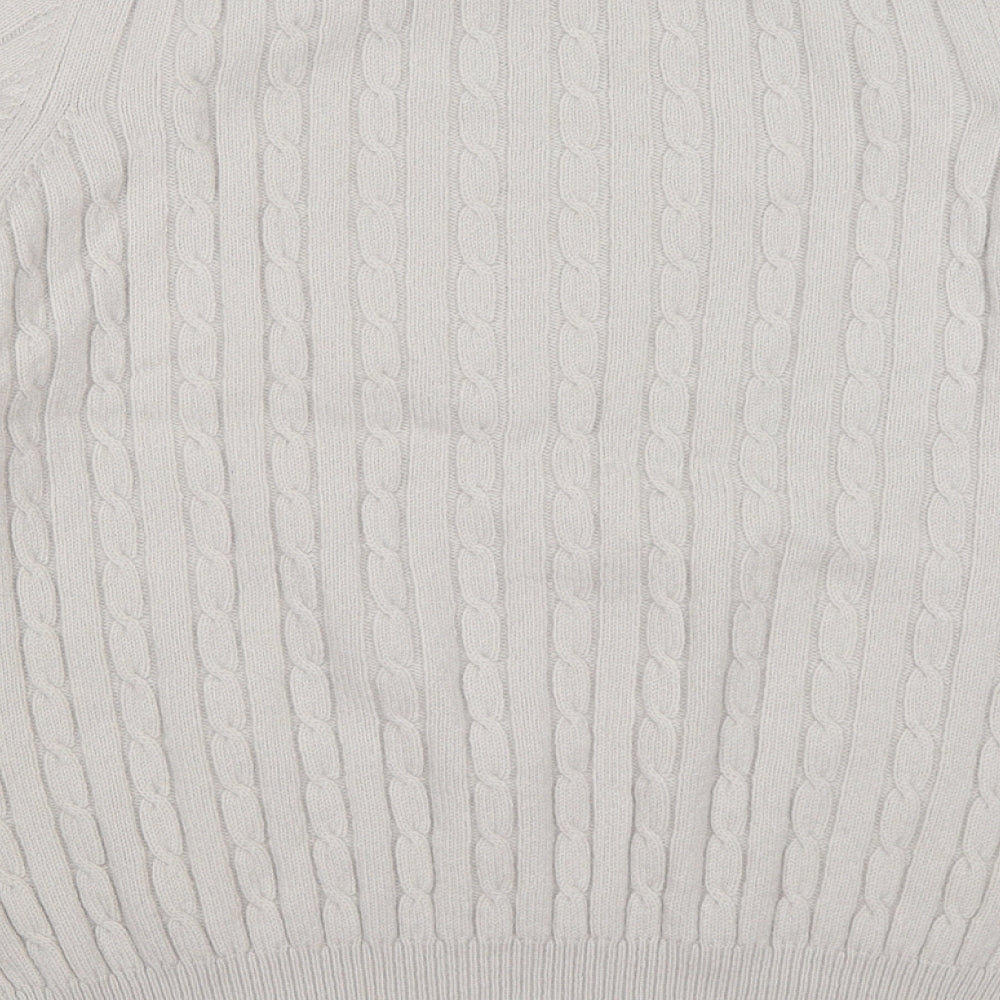 Preworn Mens Beige  Knit Pullover Jumper Size S  - pure wool