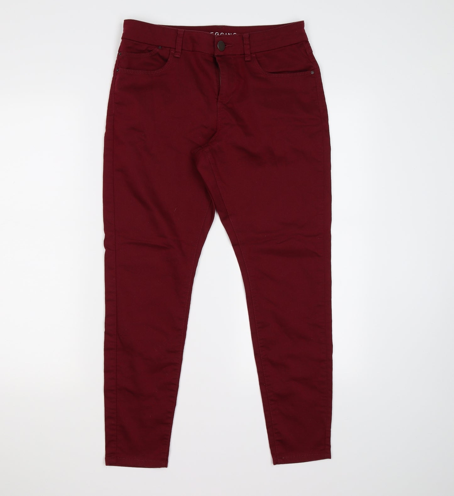 Marks and Spencer Womens Red  Denim Jegging Leggings Size 12 L26 in