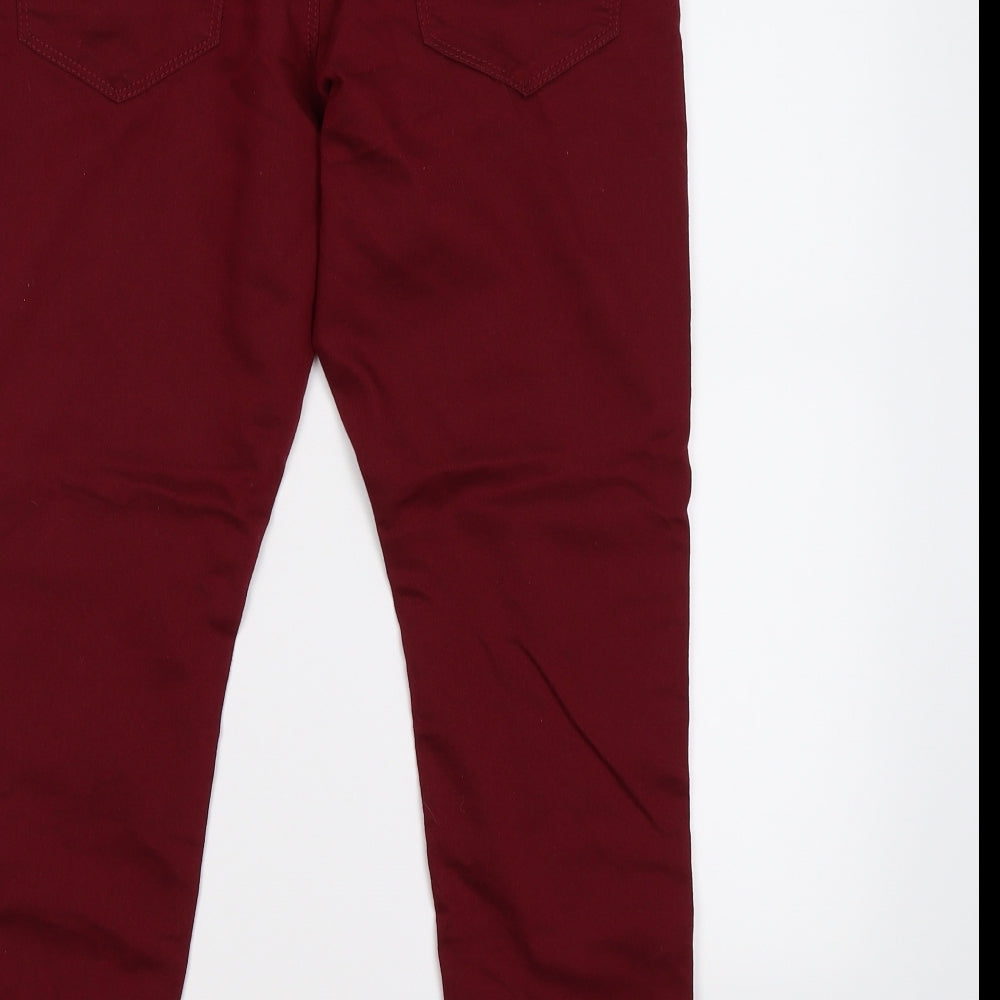 Marks and Spencer Womens Red  Denim Jegging Leggings Size 12 L26 in