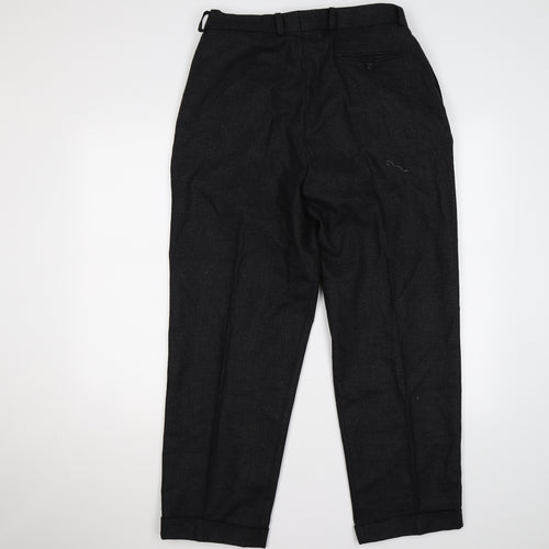 Topman Mens Grey Check Knit Dress Pants Trousers Size 32 L30 in