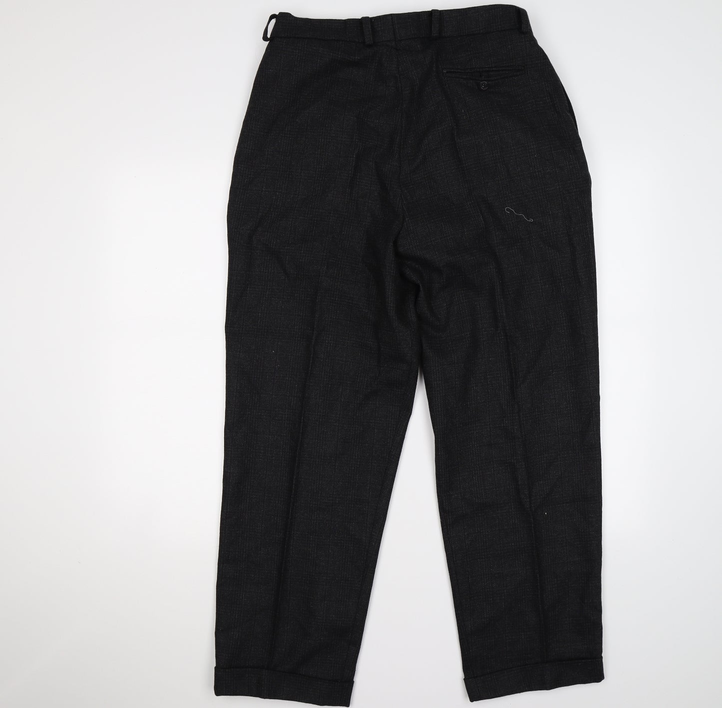 Topman Mens Grey Check Knit Dress Pants Trousers Size 32 L30 in