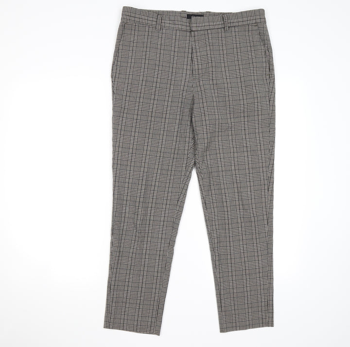 New Look Mens Brown Check Dress Pants Trousers Size 32 L30 in