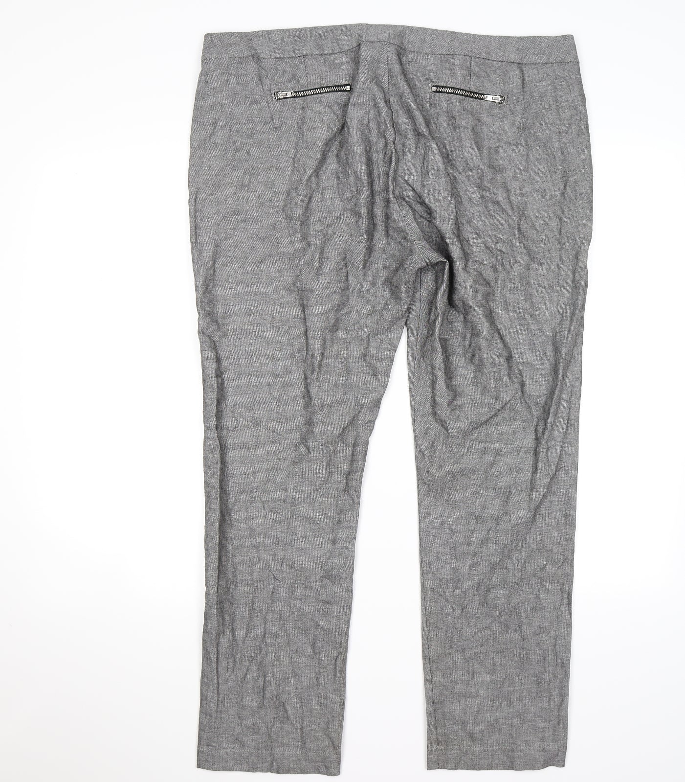 Marks and Spencer Womens Grey   Trousers  Size 16 L26 in