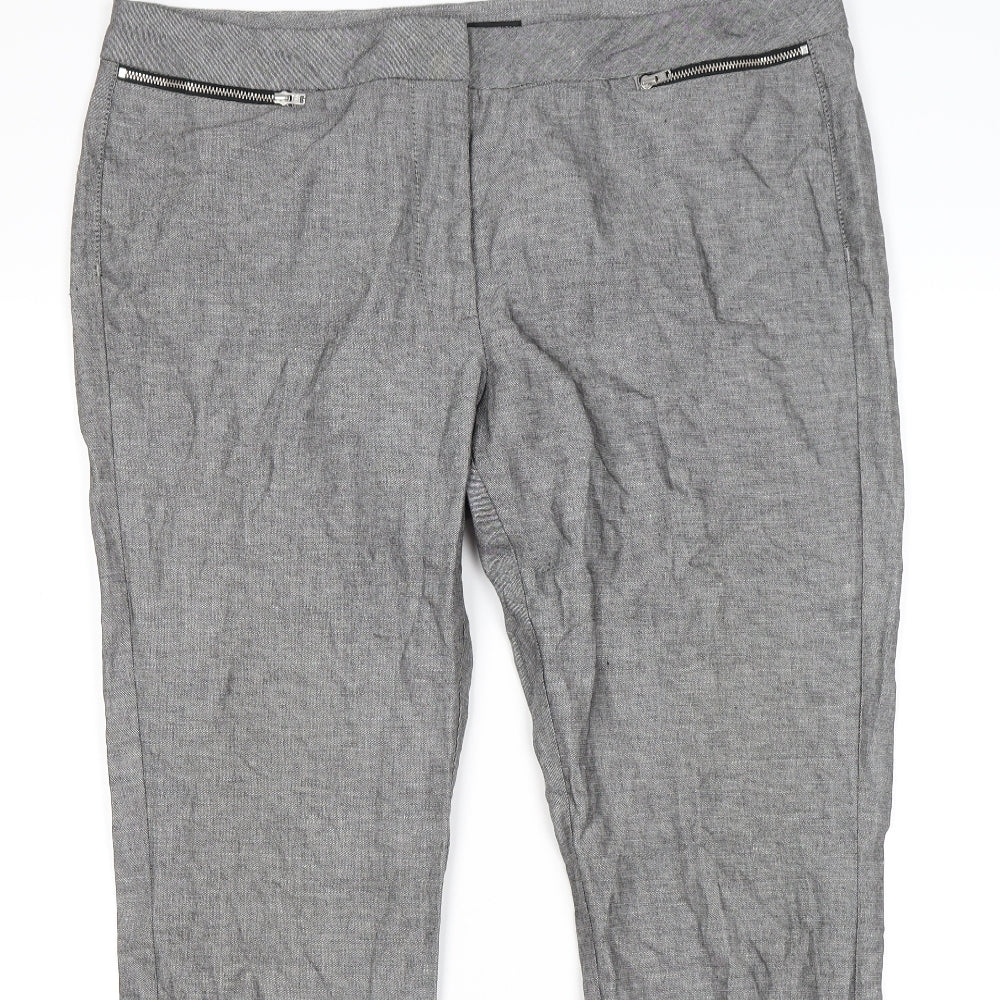 Marks and Spencer Womens Grey   Trousers  Size 16 L26 in