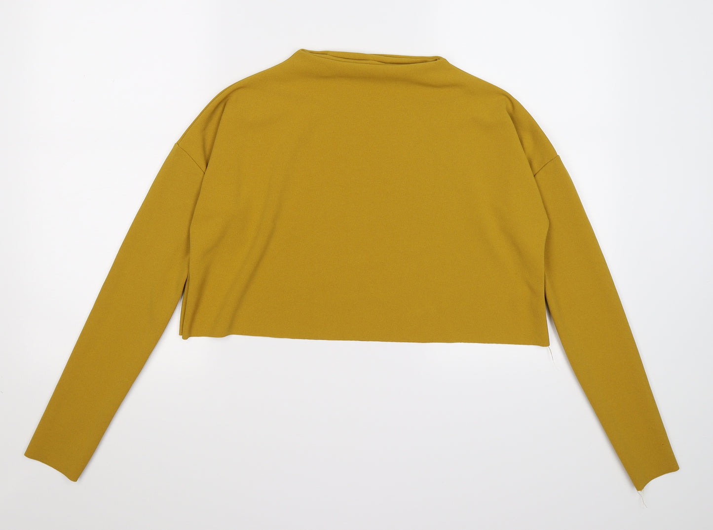 Missguided Womens Yellow   Pullover Jumper Size 8  - cropped