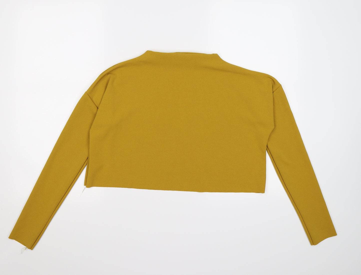 Missguided Womens Yellow   Pullover Jumper Size 8  - cropped