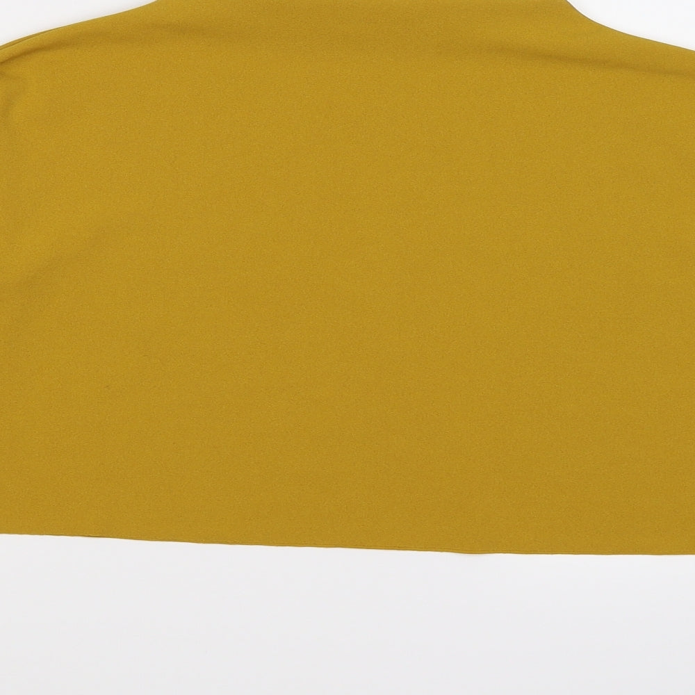 Missguided Womens Yellow   Pullover Jumper Size 8  - cropped