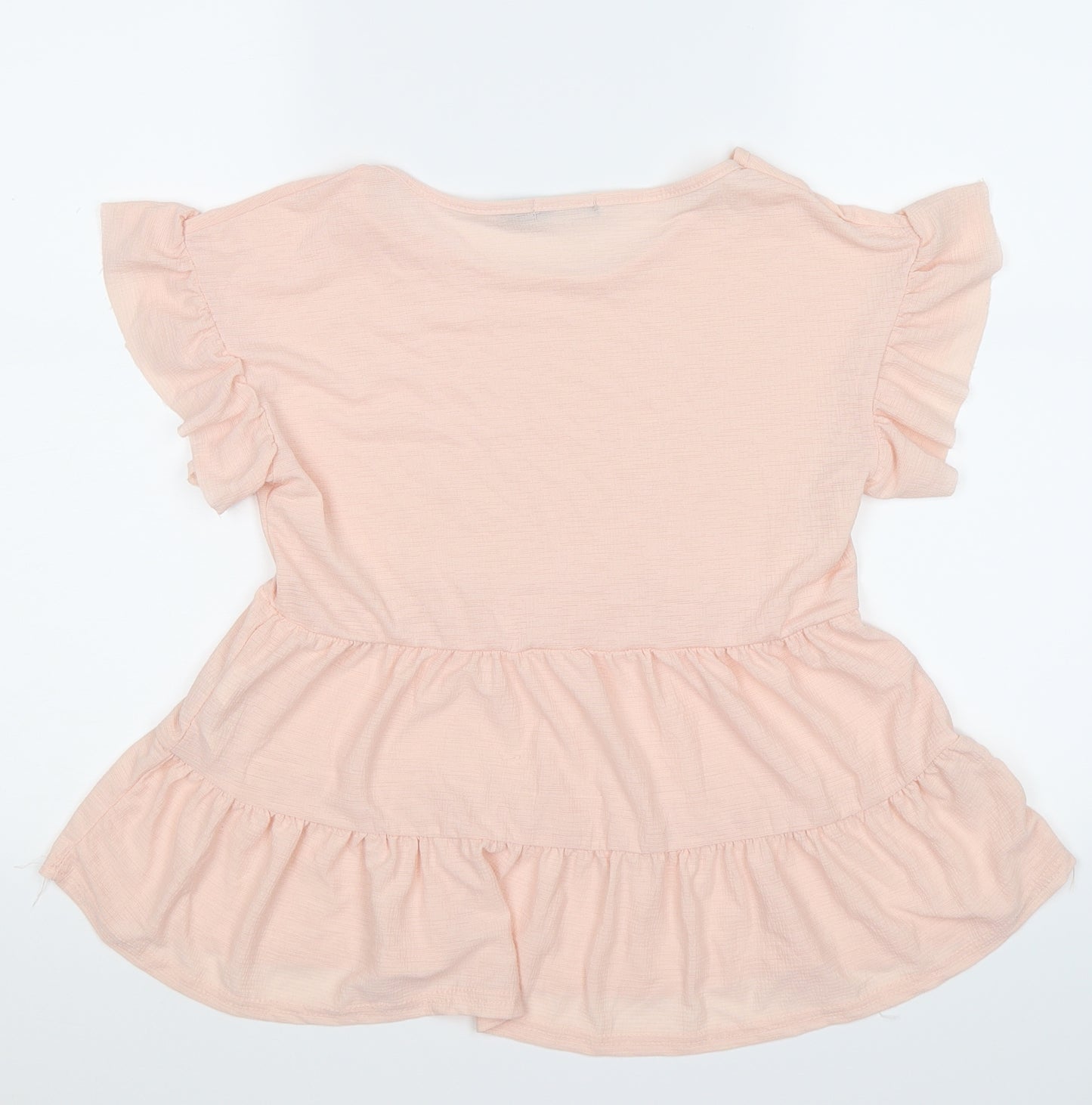 Boohoo Womens Pink  Chiffon Tunic T-Shirt Size 6
