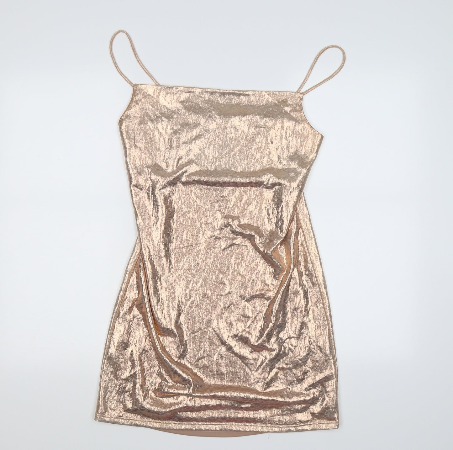 Miss Selfridge Womens Gold   Slip Dress  Size 6